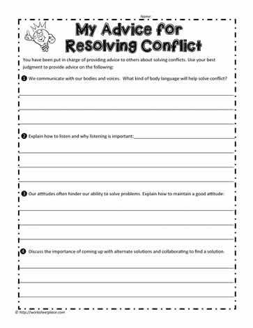 Conflict Resolution Advice