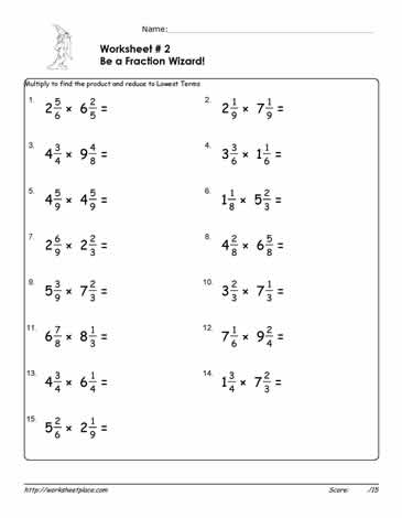 Multiply Fractions with Mixed Numbers-2