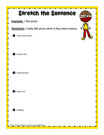 Stretch the Sentence Worksheet Worksheets
