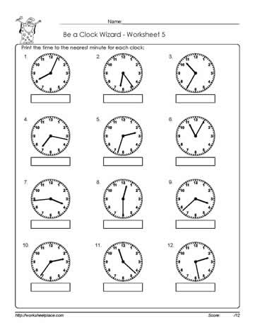 Telling-Time-To-The-Minute-Worksheet-e