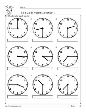 Telling-Time-to-The Quarter-Worksheet-9