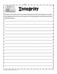 Integrity Worksheet