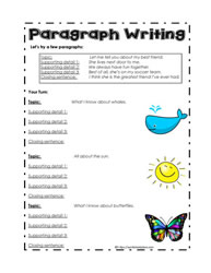 essay worksheet grade 3