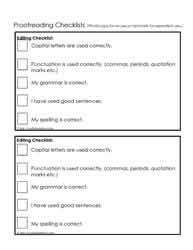 Peer Editing Checklist For High School Students - english ...