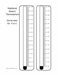 Thermometer templates worksheets image