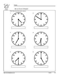 Tellling-Time-Half-Hour Worksheets