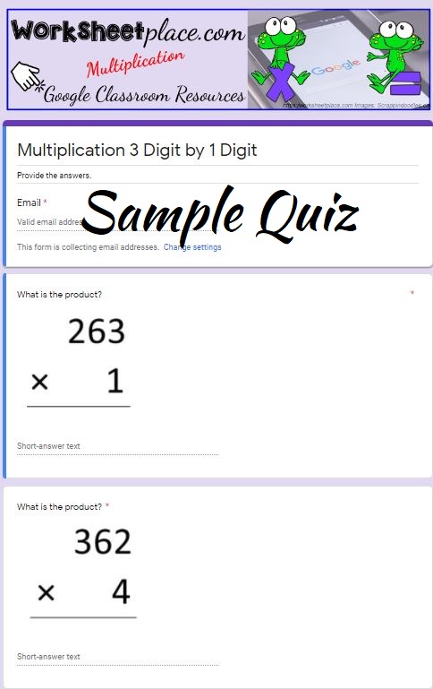 3 Digit by 1 Digit Multiplication