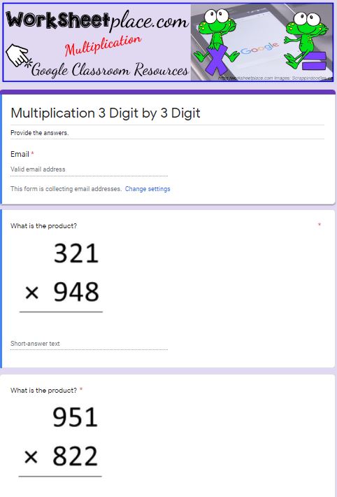 3 Digit by 3 Digit Multiplication