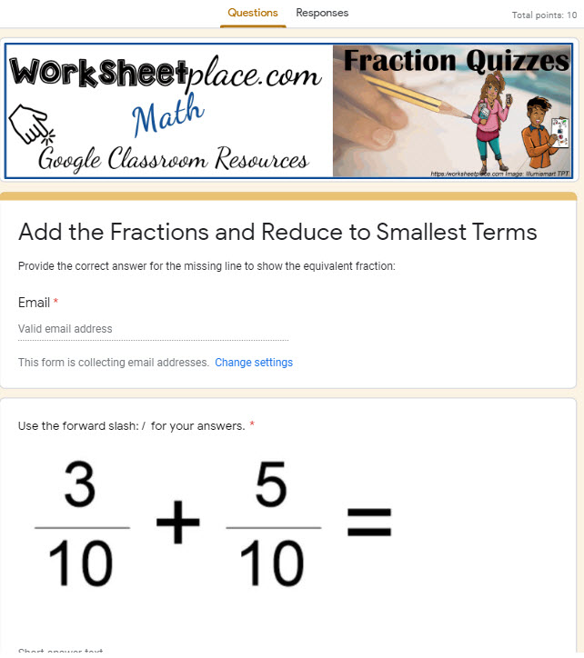 Add Fractions and Reduce