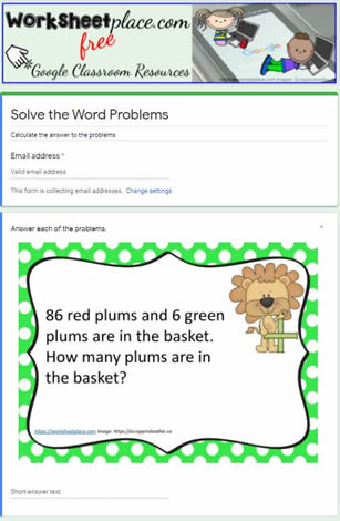 Addition Word Problems to 100-1
