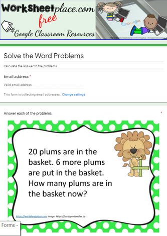 Addition Word Problems to 20-5