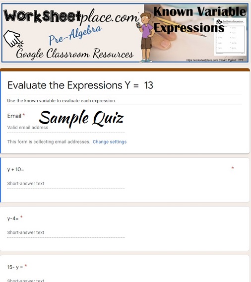Evaluating Expressions Basic 10