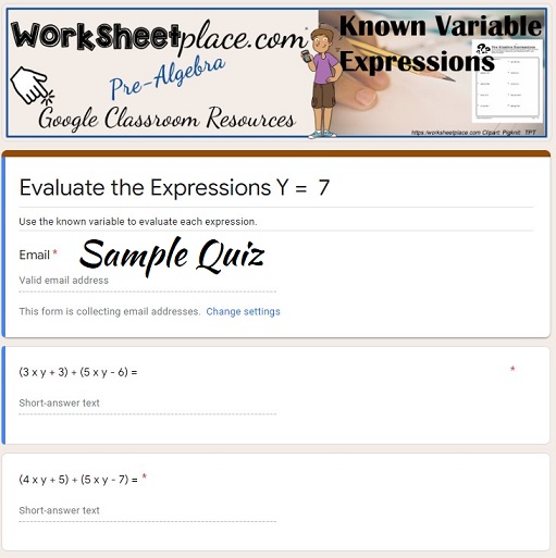 Evaluate the Expressions 1