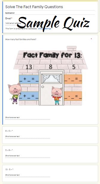 Fact Family House for 18