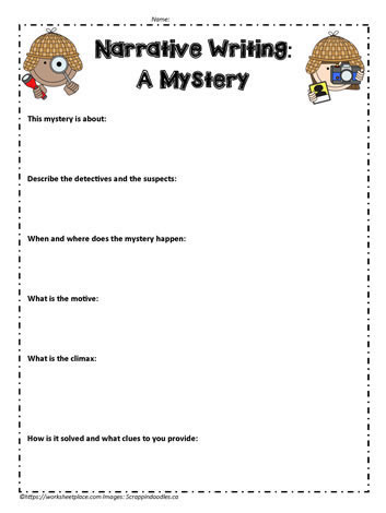 Mystery Writing Worksheet