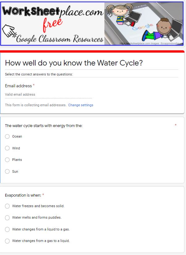 Water Cycle Quiz