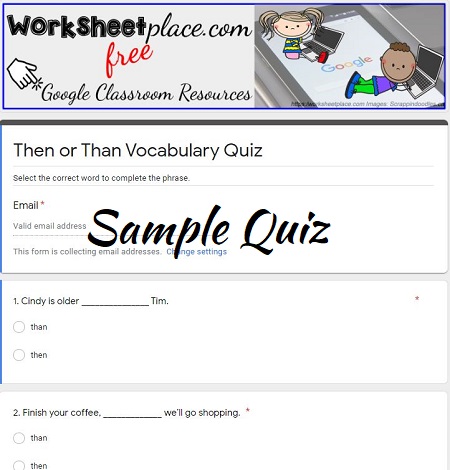 Then Vs Than Worksheet Answers