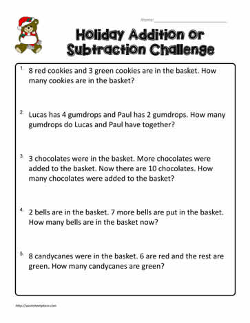 2nd Grade Word Problems Worksheets