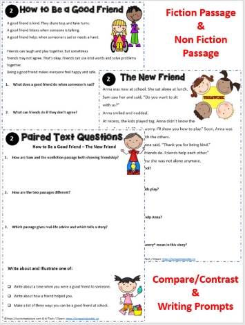 2nd Grade Paired Text Worksheets