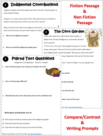 2nd Grade Paired Text Worksheets