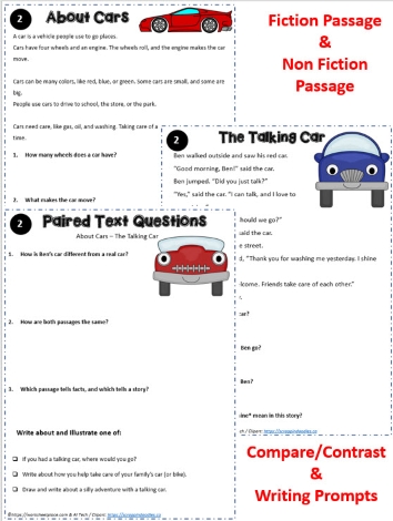 2nd Grade Paired Text Worksheets