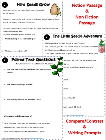 2nd Grade Paired Text Worksheets