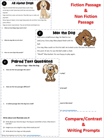 2nd Grade Paired Text Worksheets