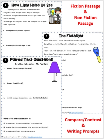 2nd Grade Paired Text Worksheets