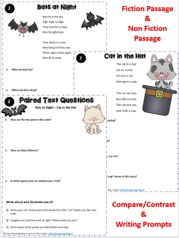 2nd Grade Paired Text Worksheets