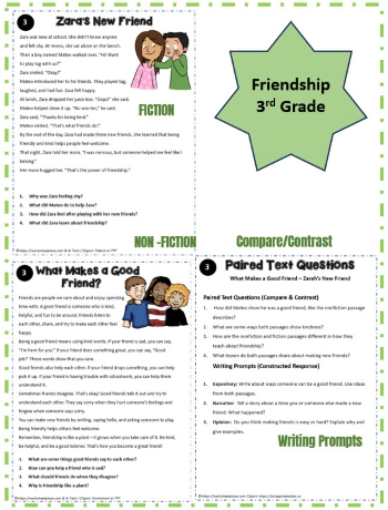 Zara's New Friend/What Makes A Friend Worksheets
