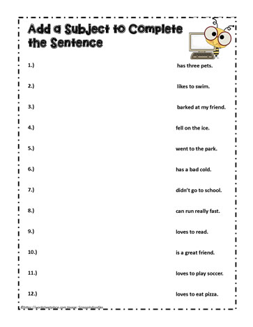Subjects Sentence Activity 