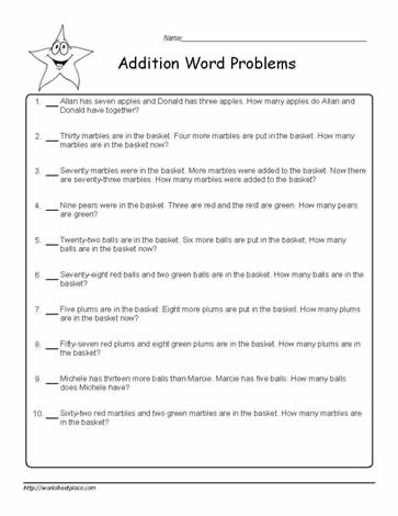 Addition Word Problems to 100-8