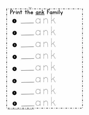 ank Words to Print