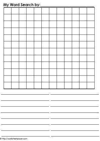 Blank Word Search