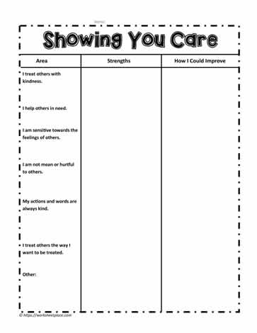 Caring Worksheet