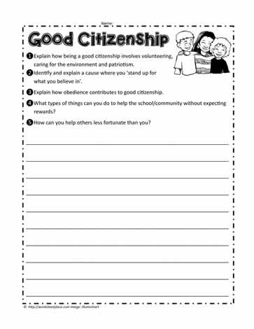 Citizenship Worksheet