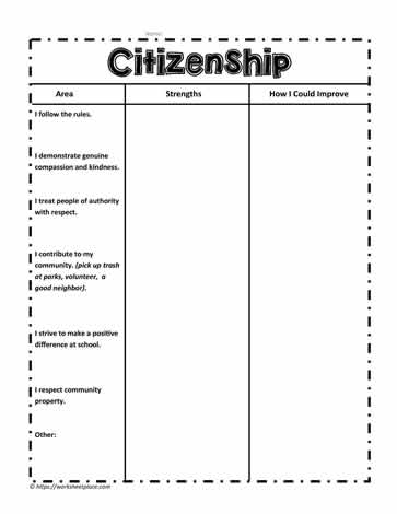Citizenship Worksheet
