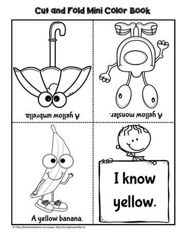 Color Yellow Foldable Book