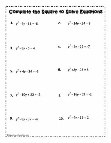Completing-the Square-Worksheet-6