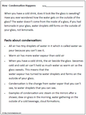 Condensation Facts