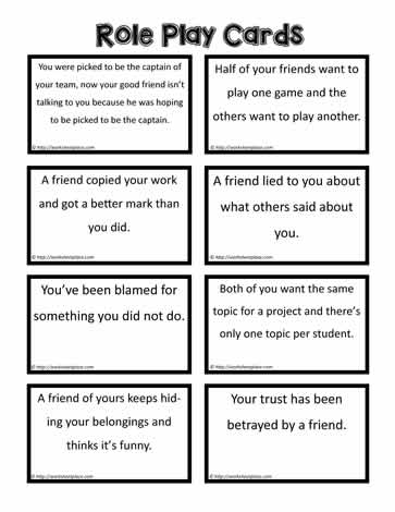 Role Play Cards