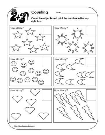 Counting Objects Worksheet 1
