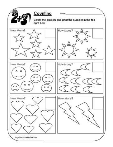 Counting Objects Worksheet 2