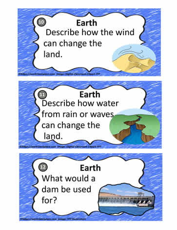 Earth Process Task Cards