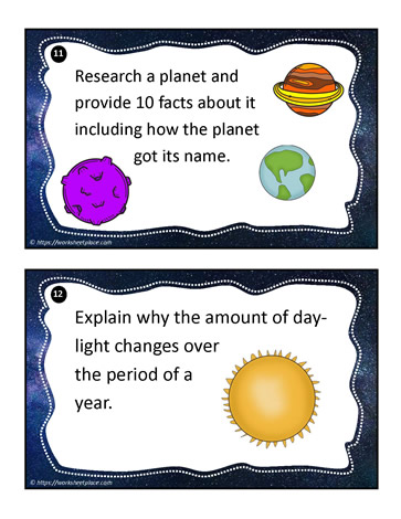 Earth and Space Task Cards 11-12