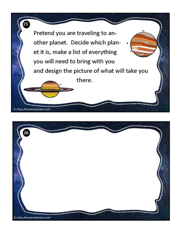 Earth and Space Task Cards 25