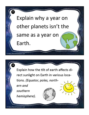 Earth and Space Task Cards 3-4