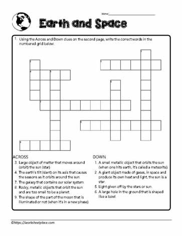 Earth and Space Crossword