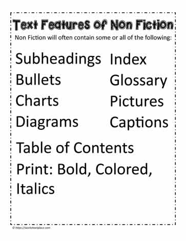 Text Features of Non Fiction