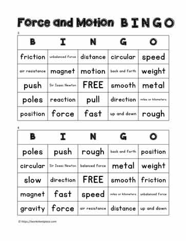 Bingo Cards 3-4